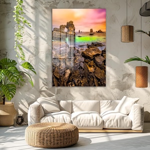 Tempered Glass Wall Art, Scenery Glass Wall Decor, Home Decor, Living Room Wall Art, Decor For Bedroom, Extra Large Wall Art, Wall Hanging