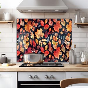 Tree of Life Tempered Glass Backsplash, Flowers Splashback Tile, Backsplash Behind Stove,Glass Backsplash For Kitchen, Splashback Back Cover