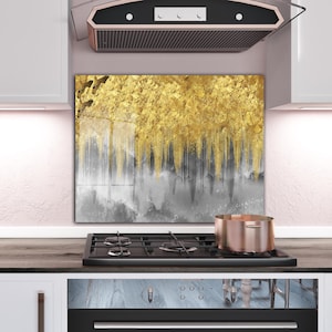 Couvercle de cuisinière / Décoration de cuisine / Dosseret de cuisine / Couvercle de cuisinière à gaz / Dosseret en verre trempé / Décoration murale de cuisine / Dosseret paysage