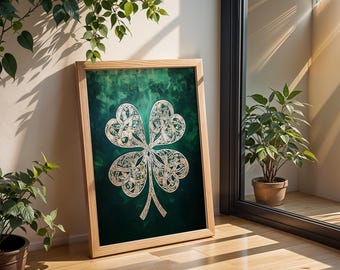 St Patricks Day Wall Art | St Patrick's Day Printable Wall Art | St. Patrick's Day Decor | Green Home Decor | St Patricks Day Coquette