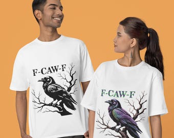 F-Caw-F PNG, Funny Raven Skull Design, Floral Skull PNG, Gothic Crow png, Raven Digital Download, Bird PNG, Crow Clipart for Sublimation