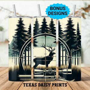 Hunting Deer Camo  Tumbler Wrap 20oz Skinny Tumbler Sublimation, SeamlessHunting Season Tumbler, PNG File Digital ONLY