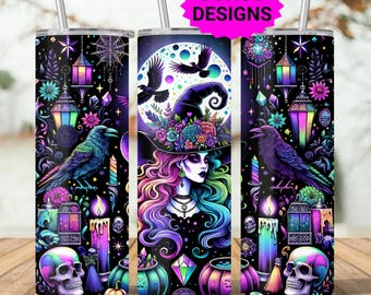 Heksen beker wrap, 20 oz magere beker sublimatie ontwerp, Halloween beker wrap, Happy Halloween png, ketel beker, digitale download