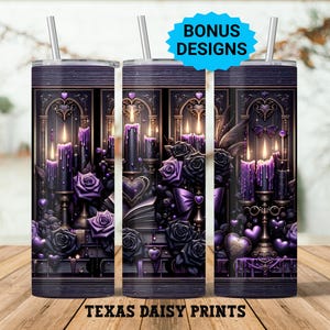 Romantasy Bookish  20oz Skinny Tumbler Wrap Sublimation Seamless Design Digital Download PNG, Dark Romance Books