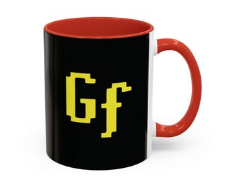GF Runescape Tasse, Gamer Kaffeetasse, Videospiel Tasse, Gaming Tasse für Runescape Fans, Keramik Teetasse, Spieler 1 Tasse, Gamer Freundin