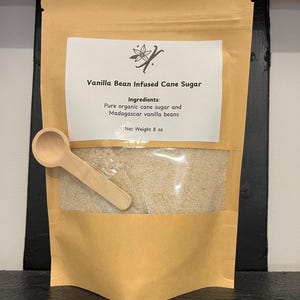 Homemade Vanilla Cane Sugar | Infused Artisan Sugar for Baking, Coffee & Magical Treats