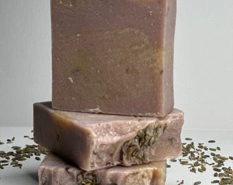 Lavender Ashwagandha Soap – Calming Vegan Bar, Cold Process Herbal Soap, Natural Skincare, Stress Relief Gift, Face & Body, Handmade Soap