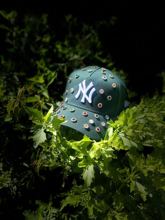 Custom Bling NY New Era Snapback Hat - Forest Green With  display picture 1