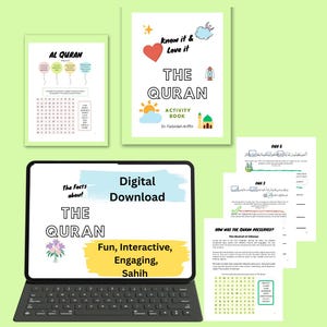 Printable Islamic Activity Book For Kids 'Know It Love It The Quran'