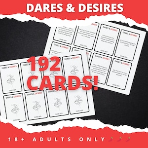 Vuile spelkaarten voor volwassenen, Dare Game voor stellen, Afdrukbare kaartspellen, Date Night Games, Romantisch kaartspel voor koppels, Truth or Dare, Valentines Game