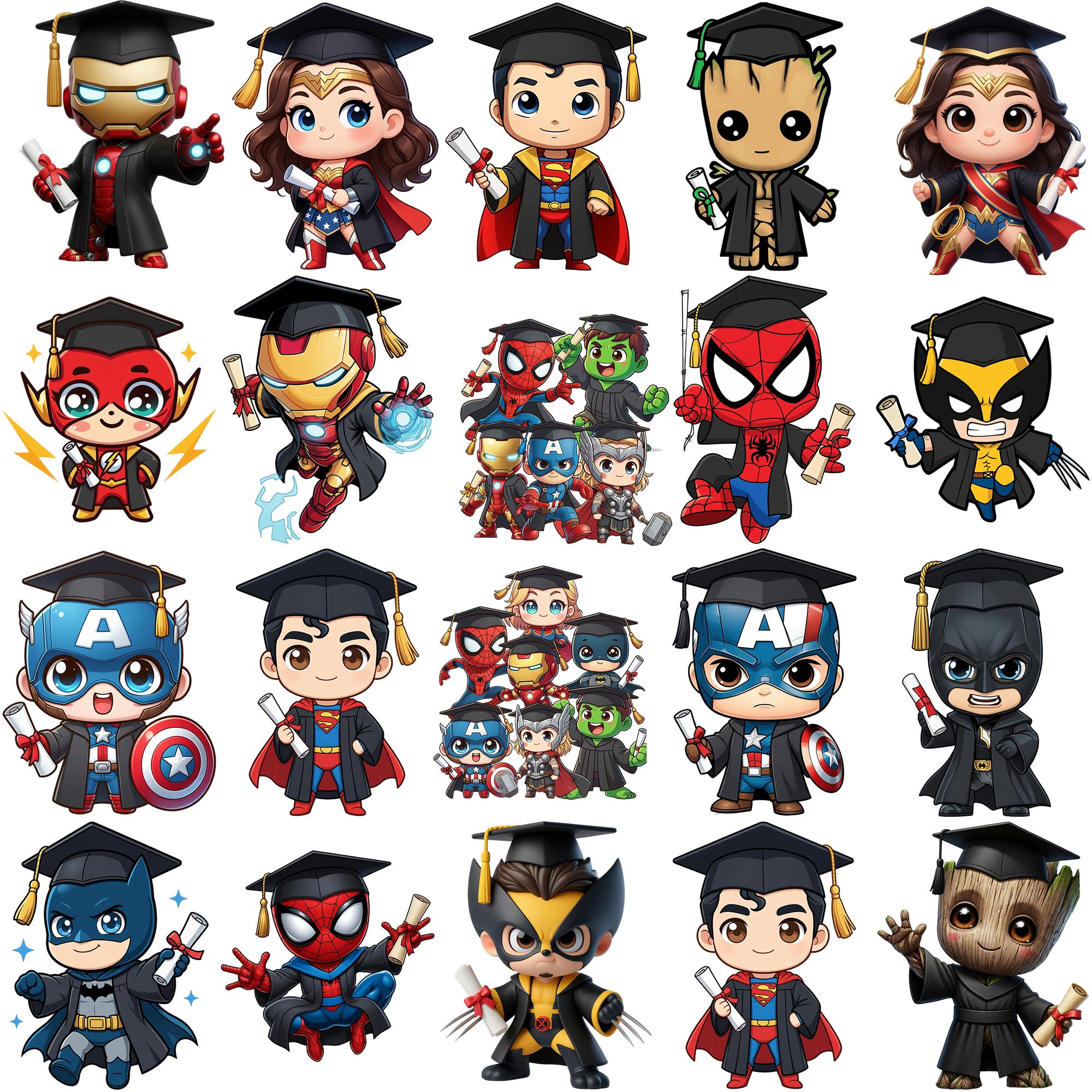 100+graduation Cartoon Characters PNG Clipart Bundle - Etsy