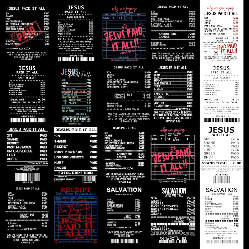 Jesus Paid Receipt Svg - Etsy