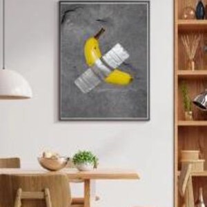 Duct Tape Banana Wall Art Printable - Trending Banana art- Concrete artwork