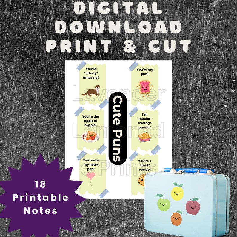Printable Lunch Box Pun Notes for Kids | Puns for Kids | Kids Jokes ...