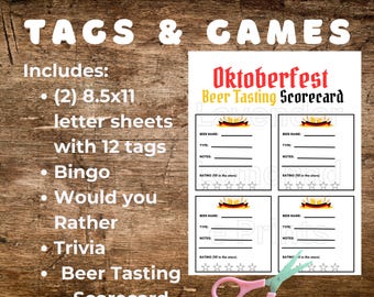 Oktoberfest-paket | Oktoberfest-spel och etiketter | Oktoberfest-fest | Oktoberfest | Oktoberfest | Ölfest | Prost | Utskrivbara spel och etiketter