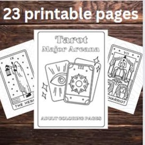 Livre de coloriage tarot arcanes majeurs - coloriage thérapeutique - livre de coloriage téléchargeable