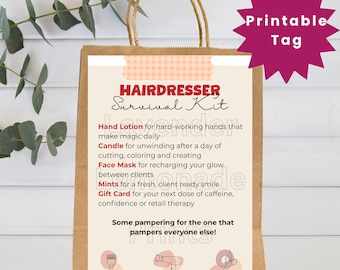 Wertschätzungsgeschenk Für Friseure – Lustige Make-up-Tasche 25x17 Cm, Baumwolle-Leinen