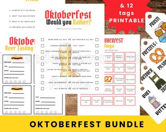 Oktoberfest-paket | Oktoberfest-spel och etiketter | Oktoberfest-fest | Oktoberfest | Oktoberfest | Ölfest | Prost | Utskrivbara spel och etiketter