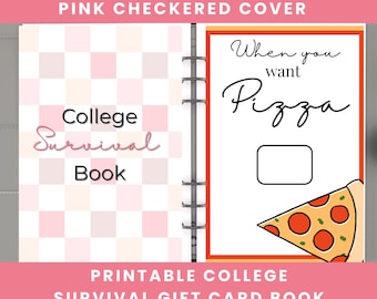 College Survival Kit | Gift Card Book |Open When Printables | College Care Package | College Survival | College Send Off | Going Away Gift