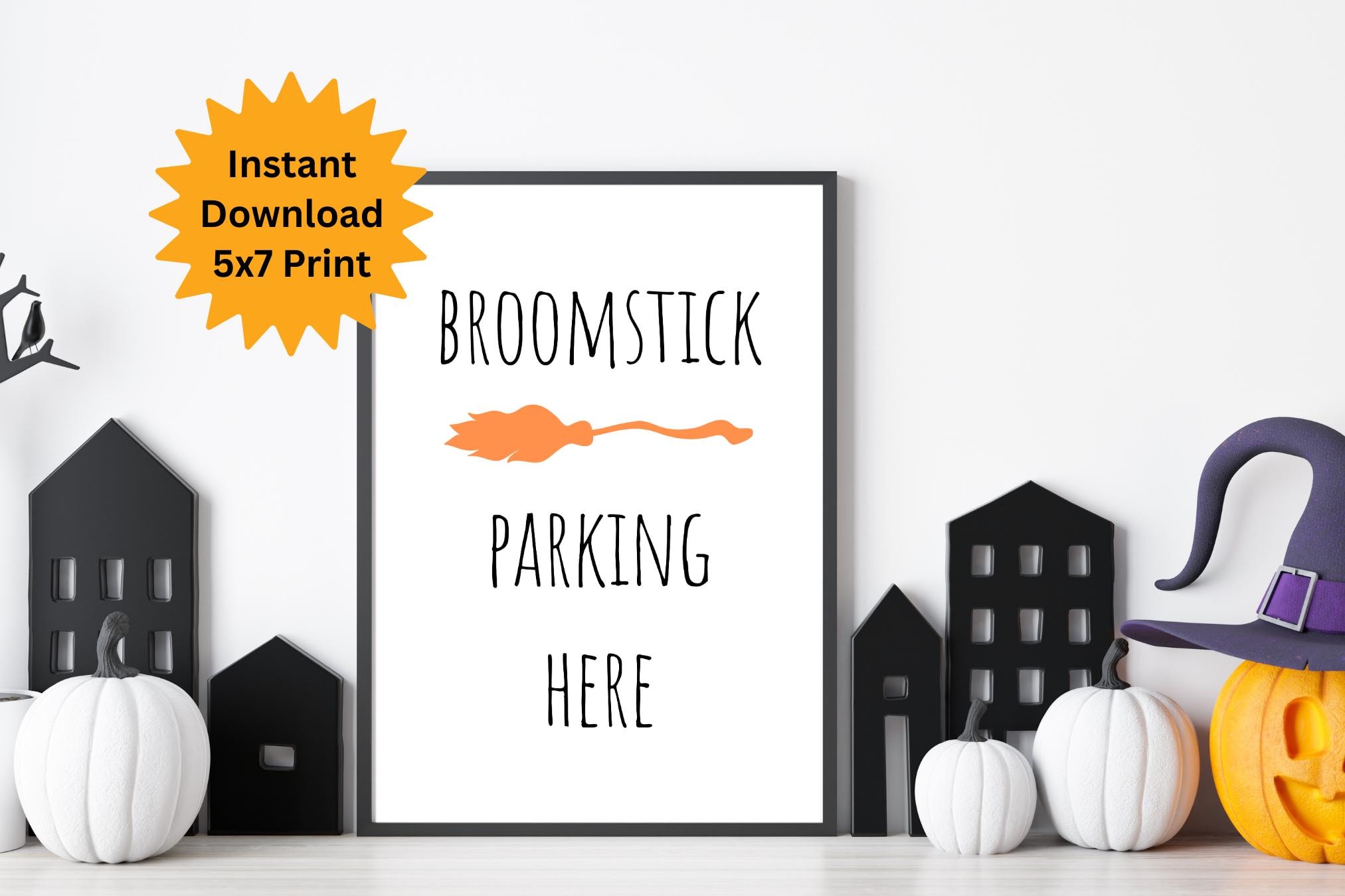 Broomstick Parking only Metalen bord | Cave & Garden
