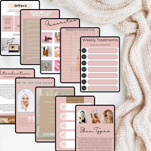 Beauty Ebook Template | Ebook Template Canva | Editable in Canva | DFY Digital Products | Manifestation Guide| Skincare Routine| esthetician