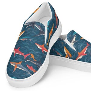 Shark School Men’s slip-on canvas shoes