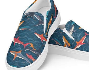 Shark School Men’s slip-on canvas shoes