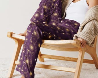 Pantalones de pijama para mujer Royal Purple Gold Star