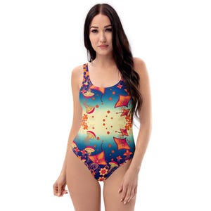 Jellyfish Smack Stingray Fever One-Piece Swimsuit