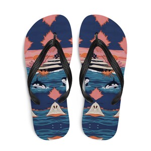 Killer Whale Eat the Rich Flip-Flops