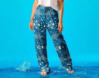 Damespyjamabroek met walvishaai: relaxte loungewear