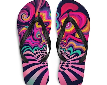 Psychedelic Dizz Out Flip-Flops