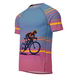 Blue to Pink Cycling men’s rash guard