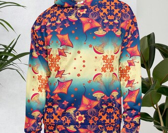 Jellyfish Smack Stingray Fever Unisex Hoodie