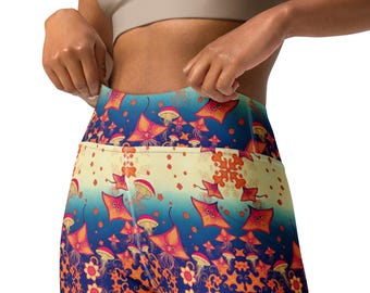 Jellyfish Smack Stingray Fever Yoga Leggings