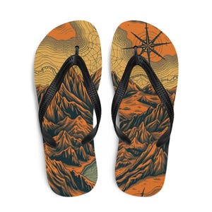 Flip-Flops mit Landkarte der Wüste