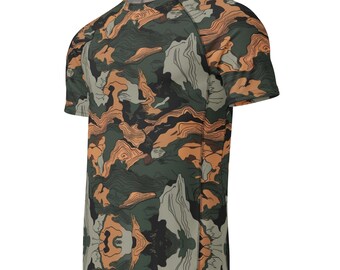 Rash guard mimetico topografico da uomo