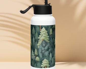 Butelka na wodę ze stali nierdzewnej Bigfoot Hidden ze słomką