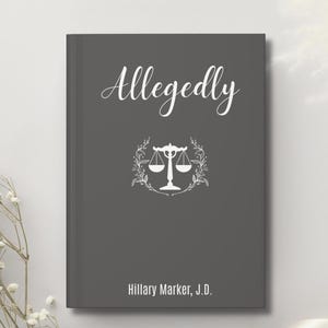 Personalized Allegedly Lawyer Hardback Journal Funny Lawyer Gift Law Student Gift Personalized Notepad, Notebook, Law School Graduation Gift
