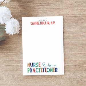 Nurse Practitioner Personalized Notepad, Sticky Notes for NP Appreciation Gift, Personalized Notepad for Her NP Graduation Gift, NP Notepad