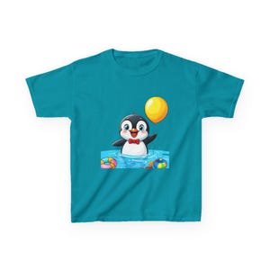 Adorable Penguin Kids Tee - Fun Summer Style, Perfect for Birthdays, Play, Children&#39;s T-shirt, Cute Animal Shirt, Kids Fashion, Youth