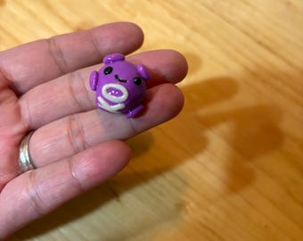Handmade Koffing Polymer Clay Miniature Magnet. Pokémon Inspired.