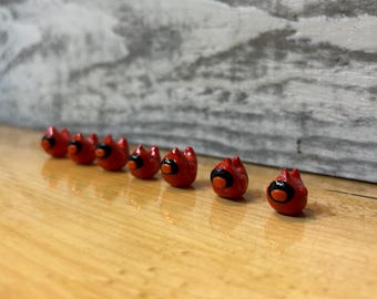Handmade Polymer Clay Miniature Cardinal Figurine