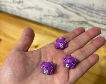 Handmade Polymer Clay Koffing Charms. Pokémon Inspired.