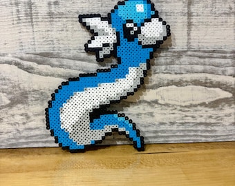 Handmade Dratini Figure/ Display Fuse Bead Piece. Pokémon Inspired.
