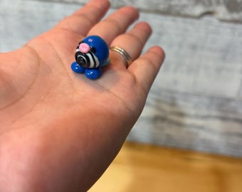 Handmade Miniature Polymer Clay Poliwag Figurine. Pokémon Inspired.