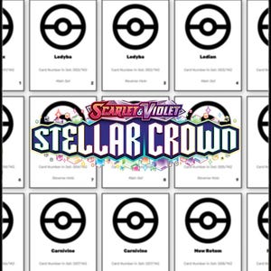 Raccoglitore segnaposto stampabile Pokémon Stellar Crown (EN) – Versione semplice – Download digitale