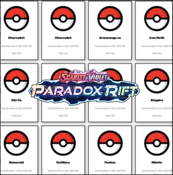 pokemon card set paradox rift Paradox Rift Sleeved Booster Pack Art Bundle Set of Four – Realgoodeal main image 1
