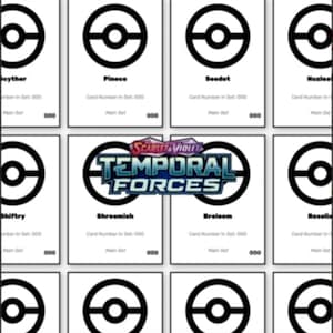 Espaço reservado para fichário de Pokémon das Forças Temporais – Conjunto principal – Versão Pokébola simples – Download digital