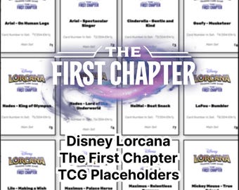 the first chapter lorcana card list Disney Lorcana: Starter Deck Digital Download Card List Checklist